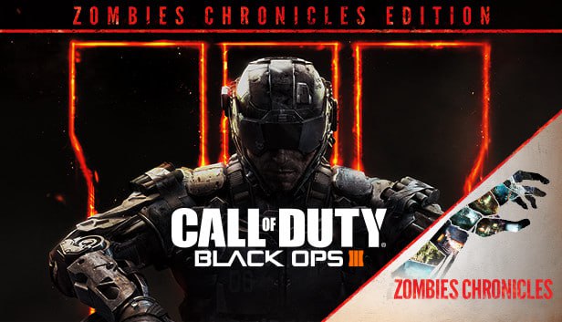 5. Call of Duty®: Black Ops III - Zombies Chronicles Edition • نمره متا:         81/100 • سبک بازی:         تیراندازی/زامبی • رده‌بندی سنی:     +18 • توضیح کوتاه:      تجربه‌ی زامبی‌کُشی کلاسیک با نقشه‌های بازسازی‌شده و نوستالژیک. • نسخه پلی استیشن :         PS4